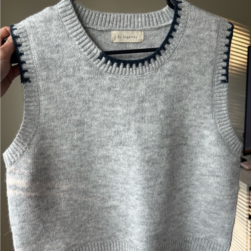 By Together Light Gray Knit Vest